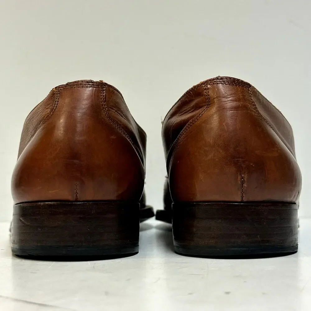 VGUC Polo Ralph Lauren Deerskin Woven Loafer Vintage Made in Italy 10 D